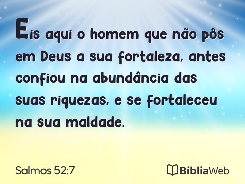 Salmos 52:7 em imagem para compartilhar