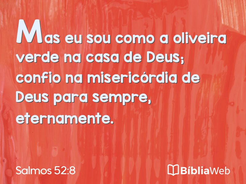 Salmos 52:8 em imagem para compartilhar