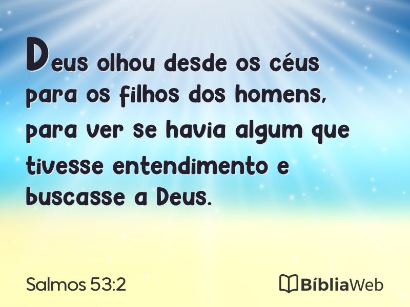Salmos 53:2 em imagem para compartilhar