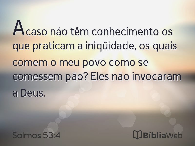 Salmos 53:4 em imagem para compartilhar