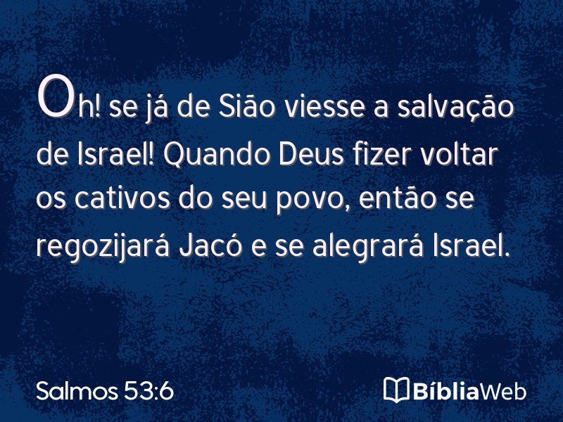 Salmos 53:6 em imagem para compartilhar