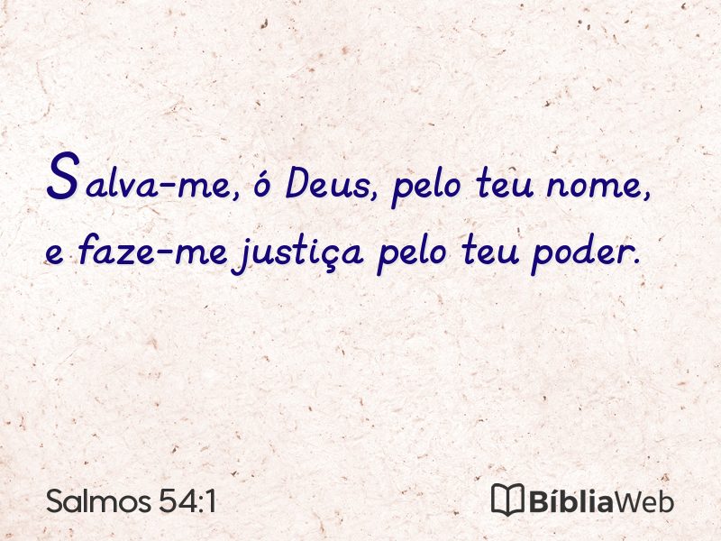 Salmos 54:1 em imagem para compartilhar
