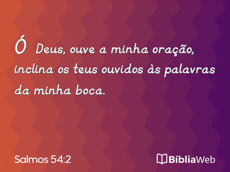 Salmos 54:2 em imagem para compartilhar