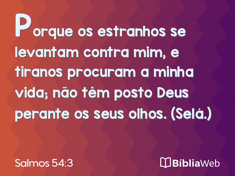 Salmos 54:3 em imagem para compartilhar