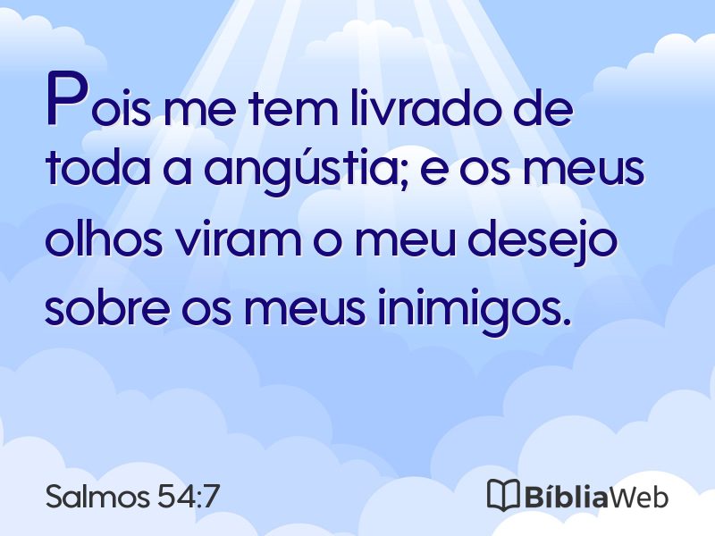 Salmos 54:7 em imagem para compartilhar