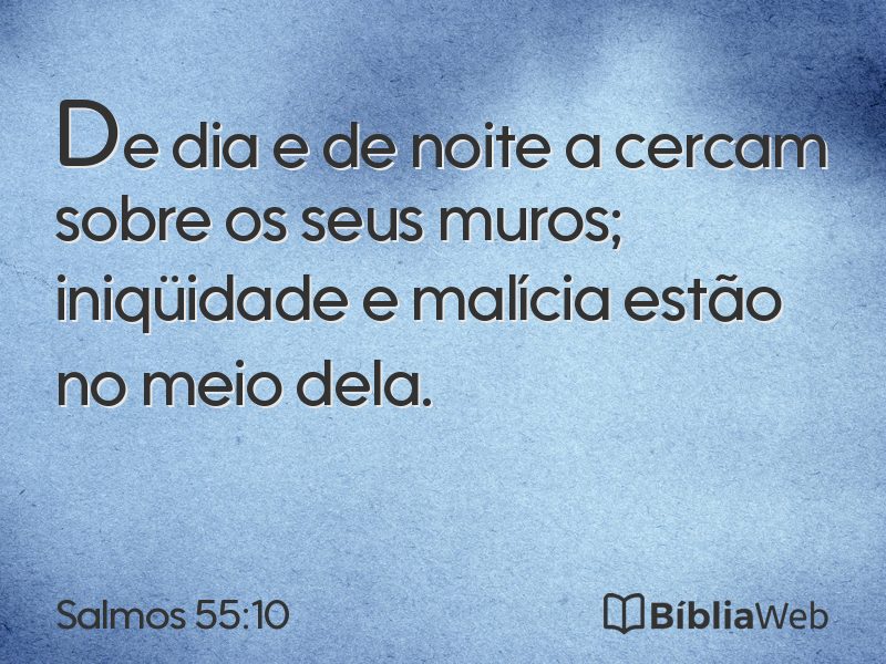 Salmos 55:10 em imagem para compartilhar