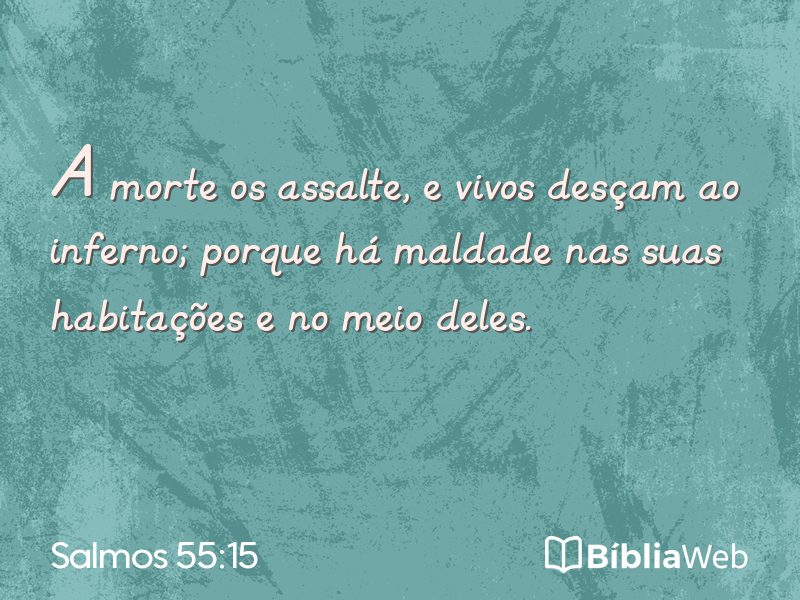 Salmos 55:15 em imagem para compartilhar