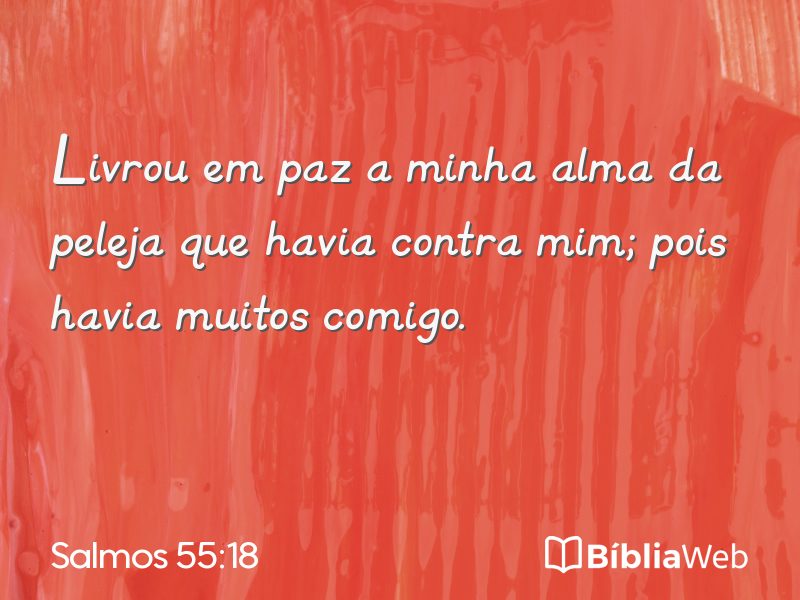 Salmos 55:18 em imagem para compartilhar