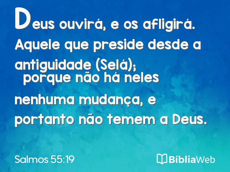 Salmos 55:19 em imagem para compartilhar