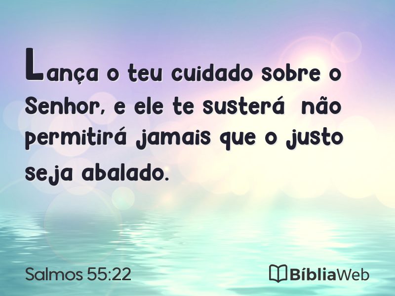 Salmos 55:22 em imagem para compartilhar