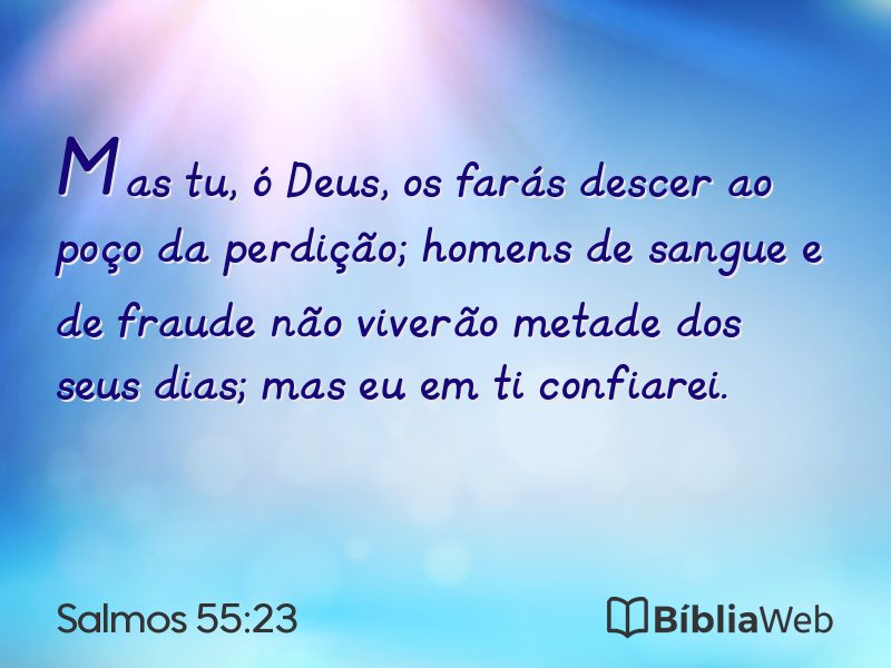 Salmos 55:23 em imagem para compartilhar