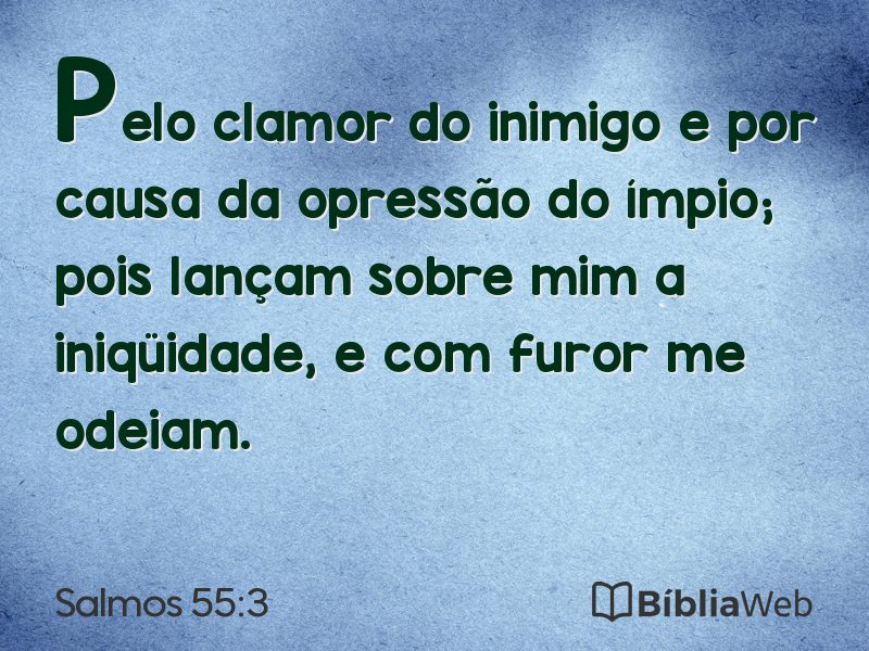 Salmos 55:3 em imagem para compartilhar