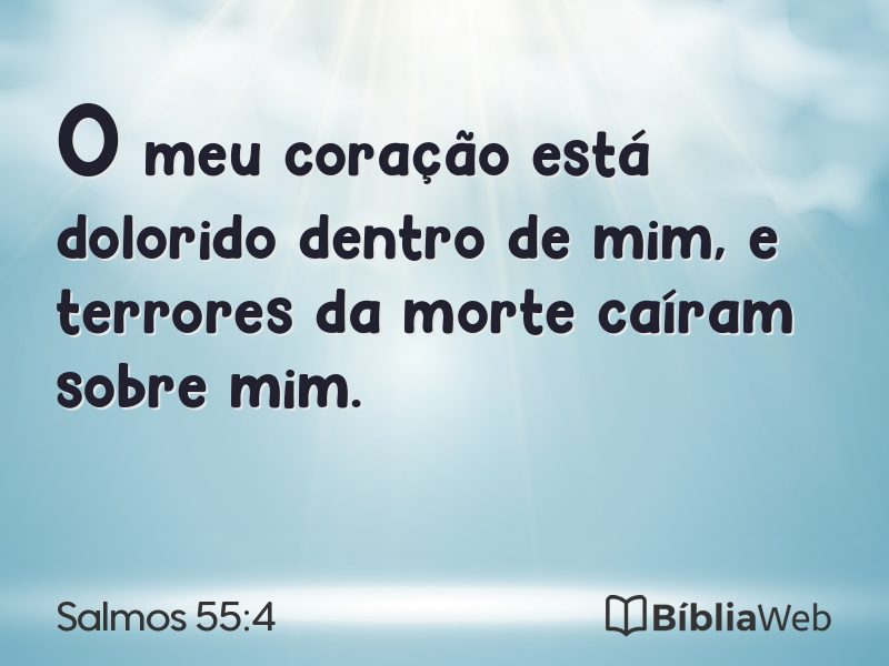 Salmos 55:4 em imagem para compartilhar