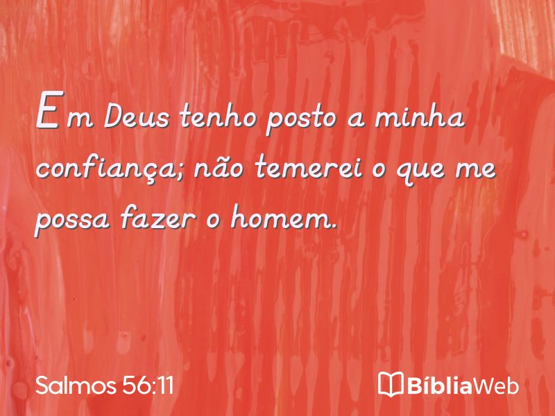 Salmos 56:11 em imagem para compartilhar