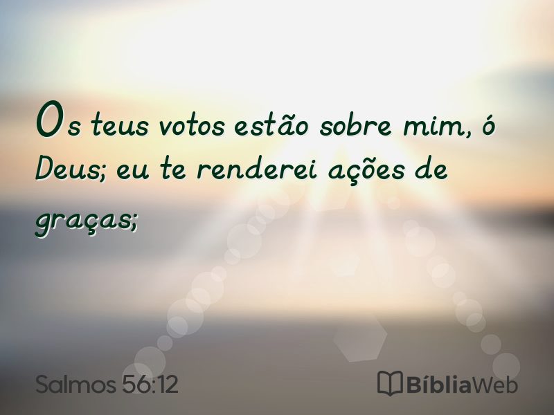 Salmos 56:12 em imagem para compartilhar