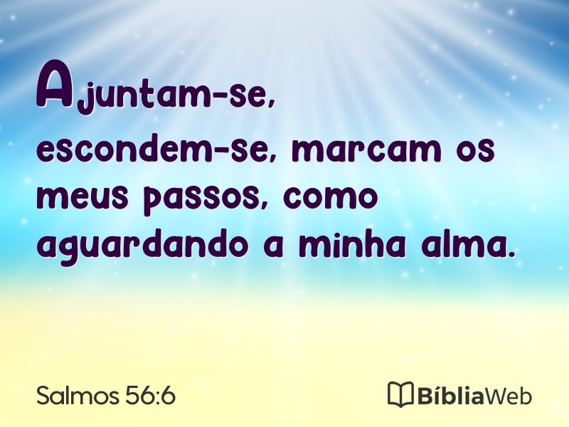 Salmos 56:6 em imagem para compartilhar