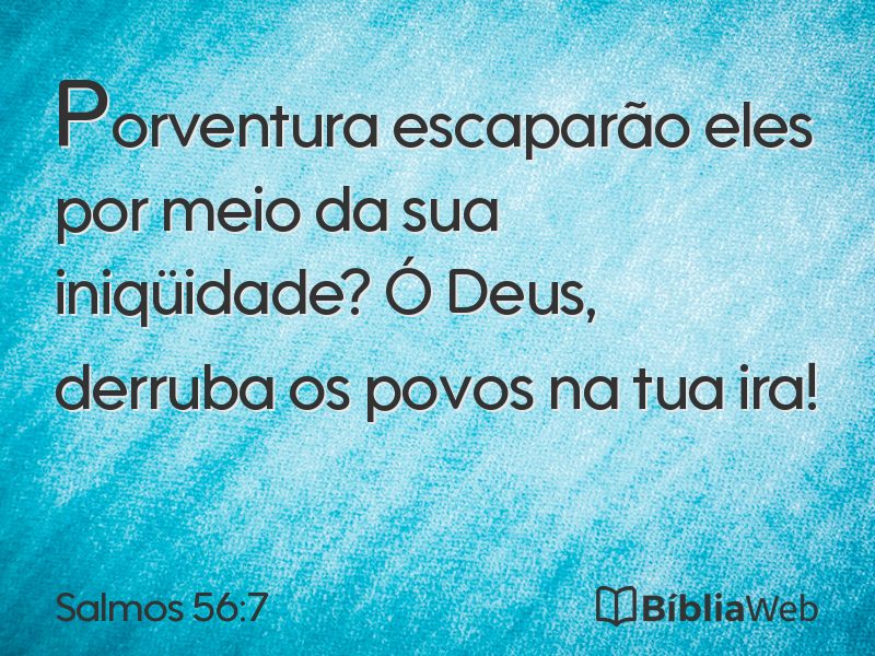 Salmos 56:7 em imagem para compartilhar