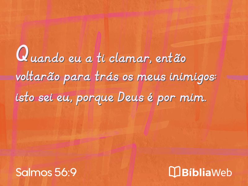 Salmos 56:9 em imagem para compartilhar
