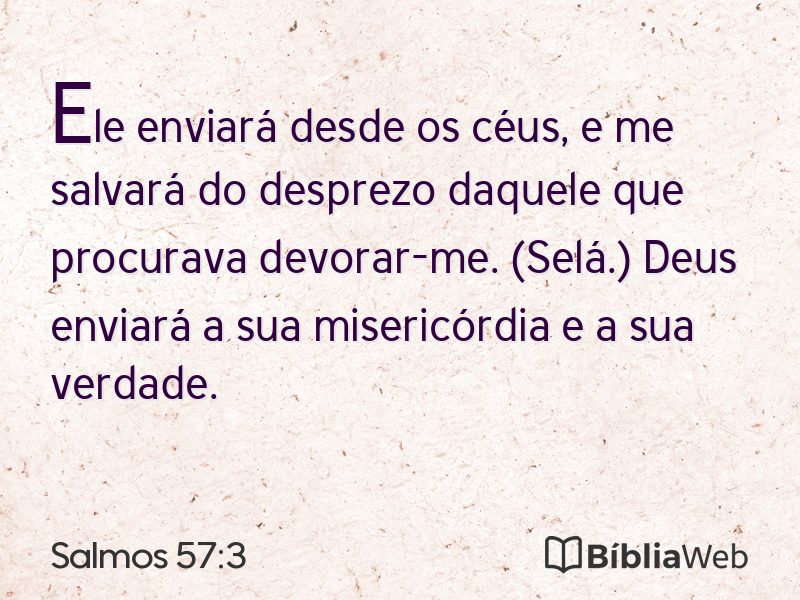 Salmos 57:3 em imagem para compartilhar