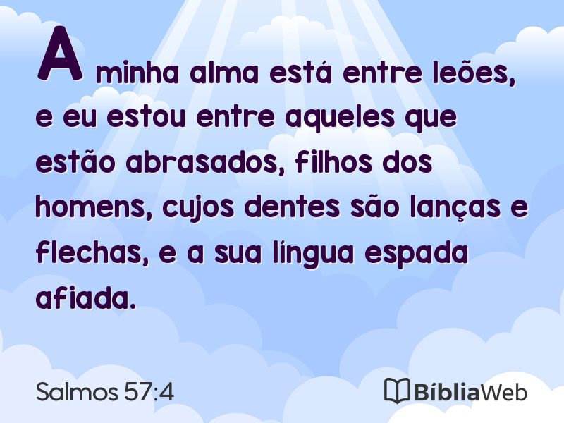 Salmos 57:4 em imagem para compartilhar