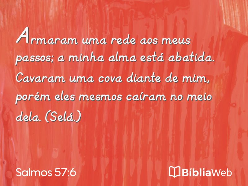 Salmos 57:6 em imagem para compartilhar