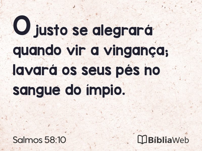 Salmos 58:10 em imagem para compartilhar