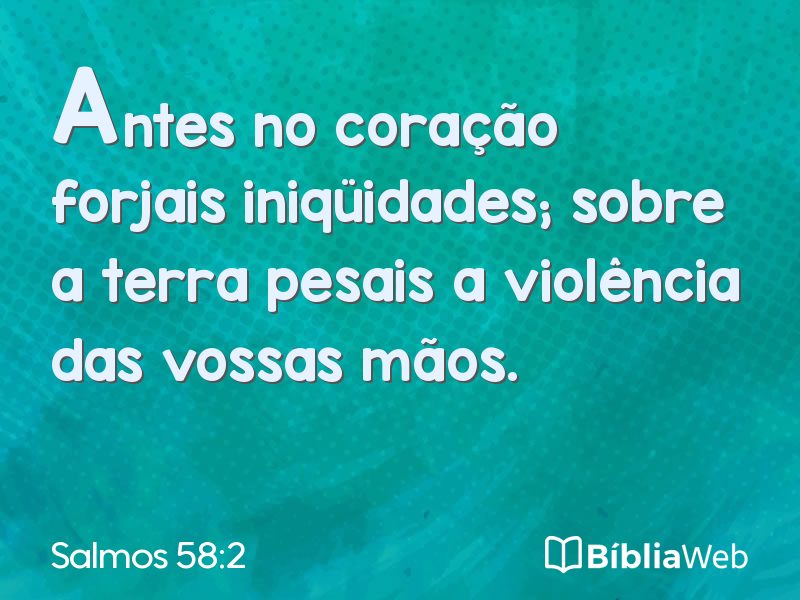 Salmos 58:2 em imagem para compartilhar