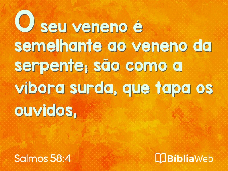 Salmos 58:4 em imagem para compartilhar