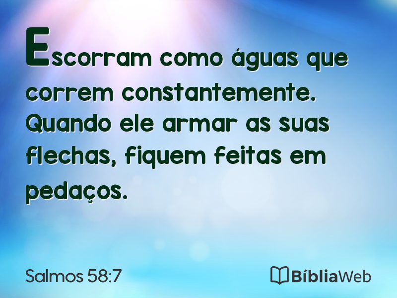 Salmos 58:7 em imagem para compartilhar