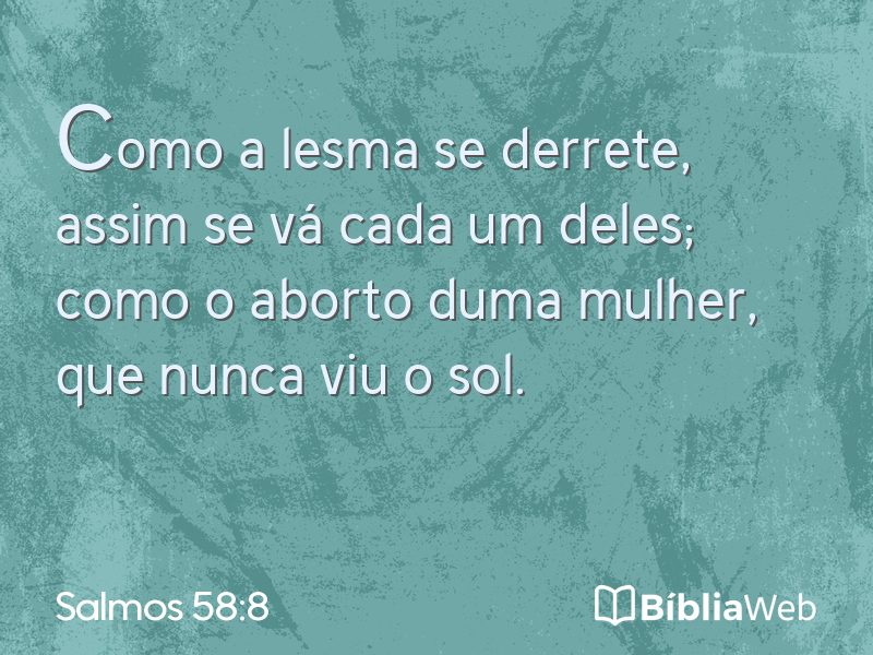 Salmos 58:8 em imagem para compartilhar
