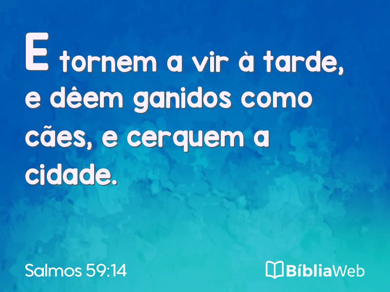 Salmos 59:14 em imagem para compartilhar