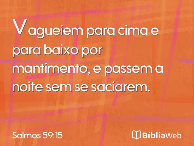 Salmos 59:15 em imagem para compartilhar