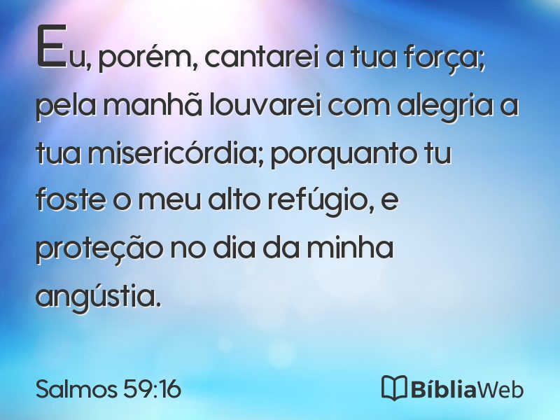 Salmos 59:16 em imagem para compartilhar