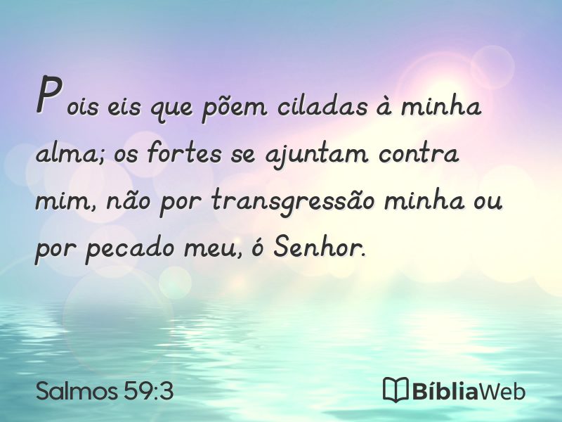 Salmos 59:3 em imagem para compartilhar
