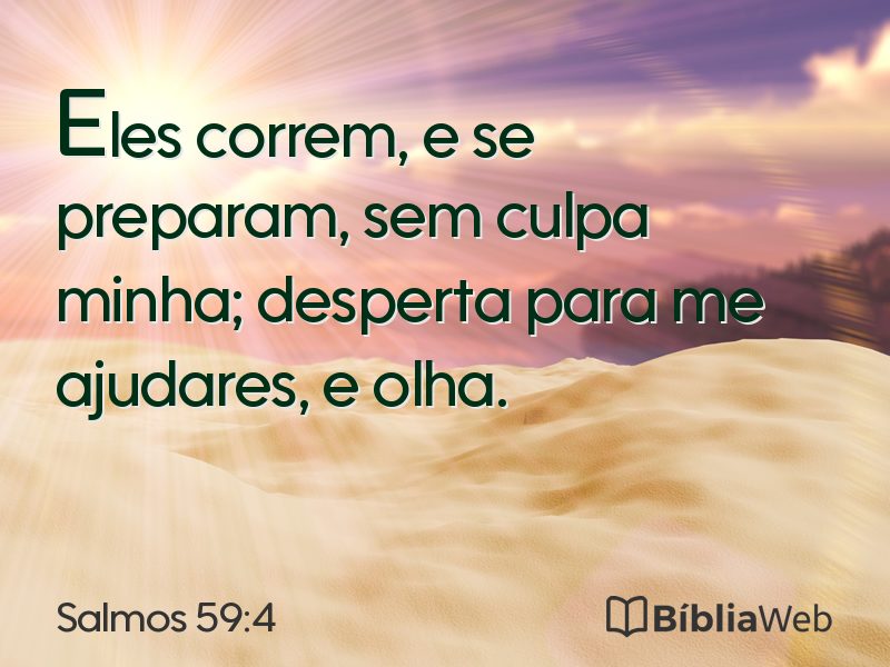Salmos 59:4 em imagem para compartilhar