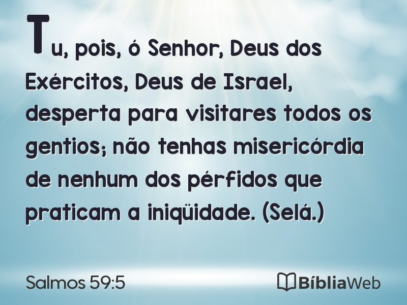 Salmos 59:5 em imagem para compartilhar