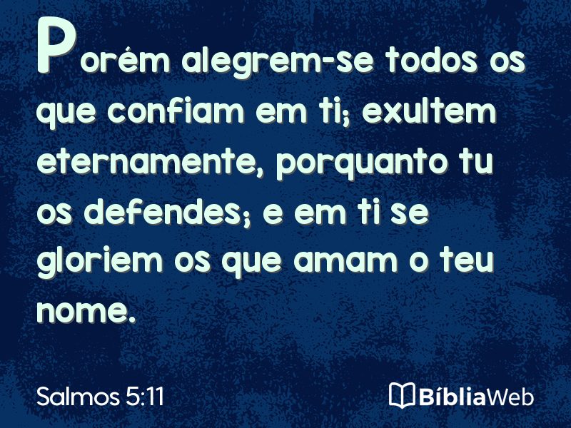Salmos 5:11 em imagem para compartilhar