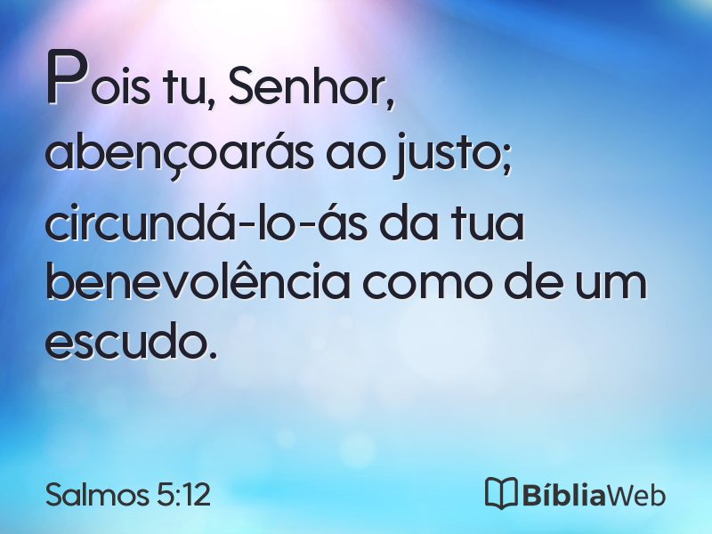 Salmos 5:12 em imagem para compartilhar