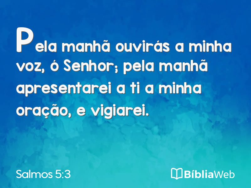 Salmos 5:3 em imagem para compartilhar