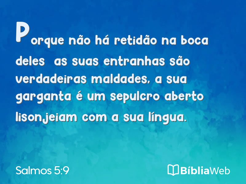 Salmos 5:9 em imagem para compartilhar