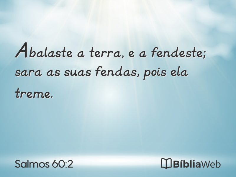 Salmos 60:2 em imagem para compartilhar
