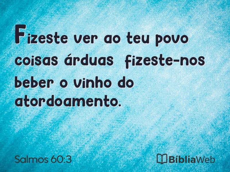 Salmos 60:3 em imagem para compartilhar