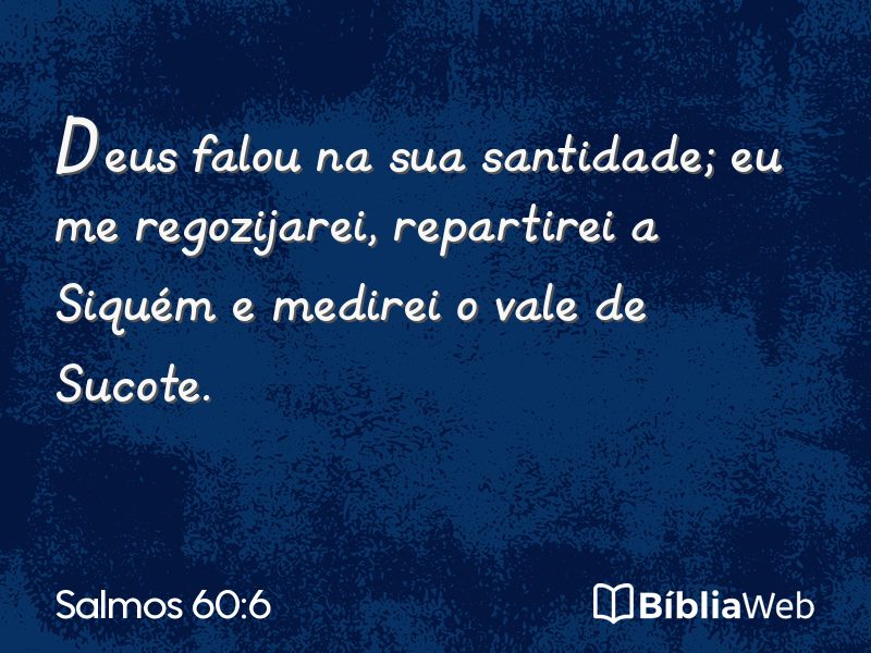 Salmos 60:6 em imagem para compartilhar