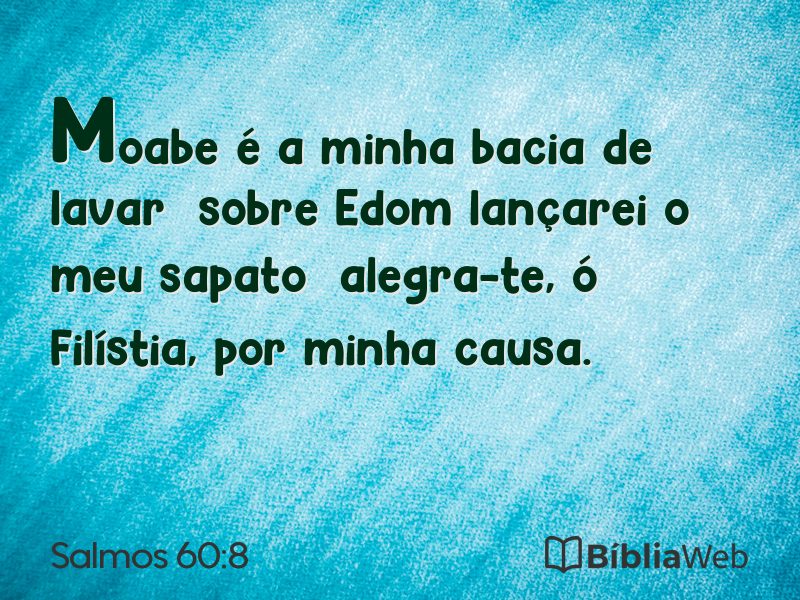 Salmos 60:8 em imagem para compartilhar