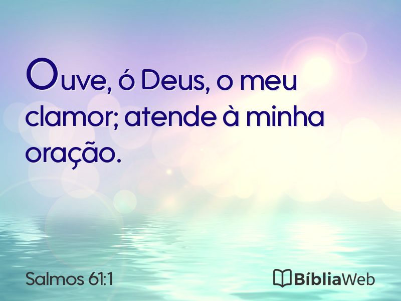 Salmos 61:1 em imagem para compartilhar