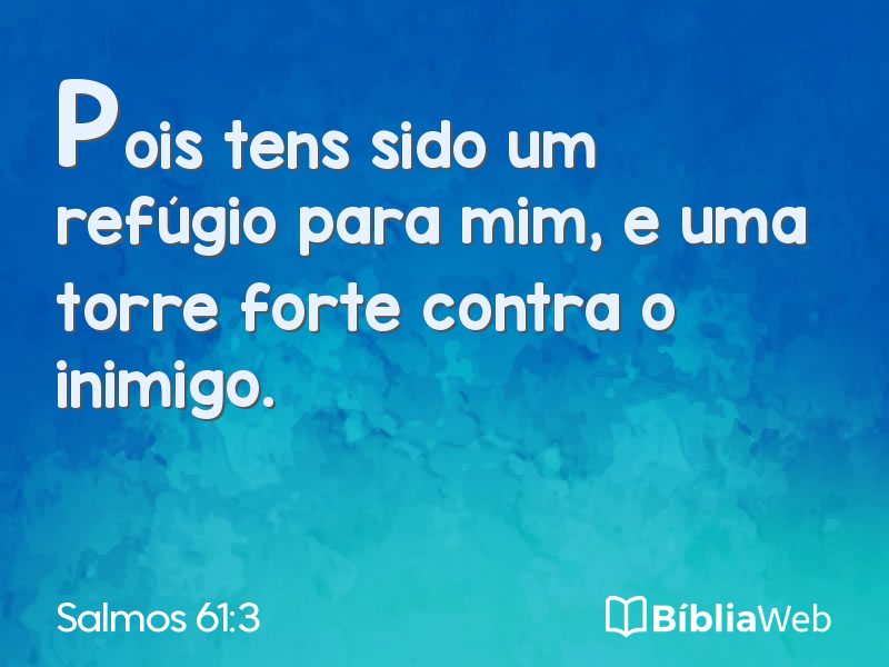 Salmos 61:3 em imagem para compartilhar