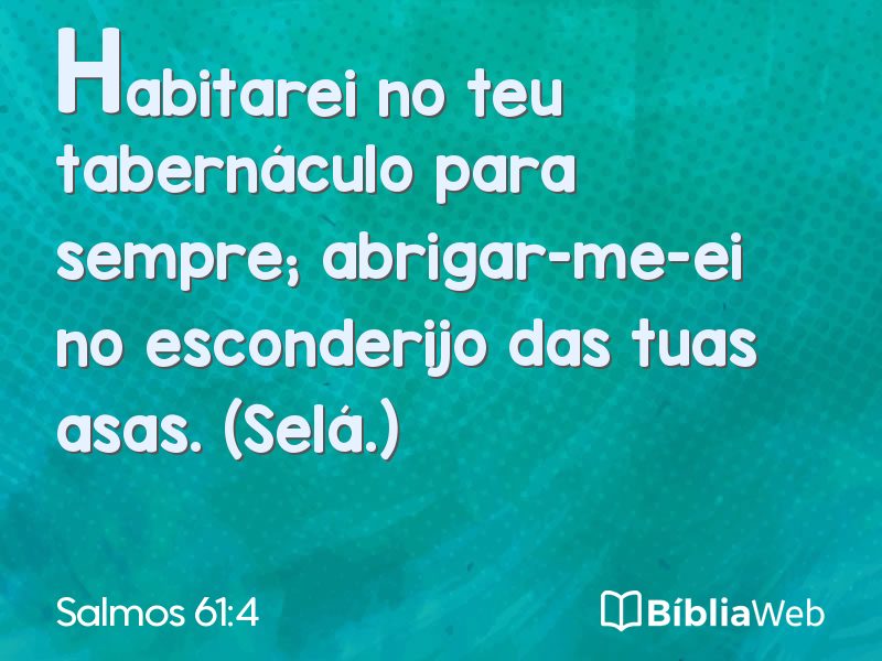 Salmos 61:4 em imagem para compartilhar