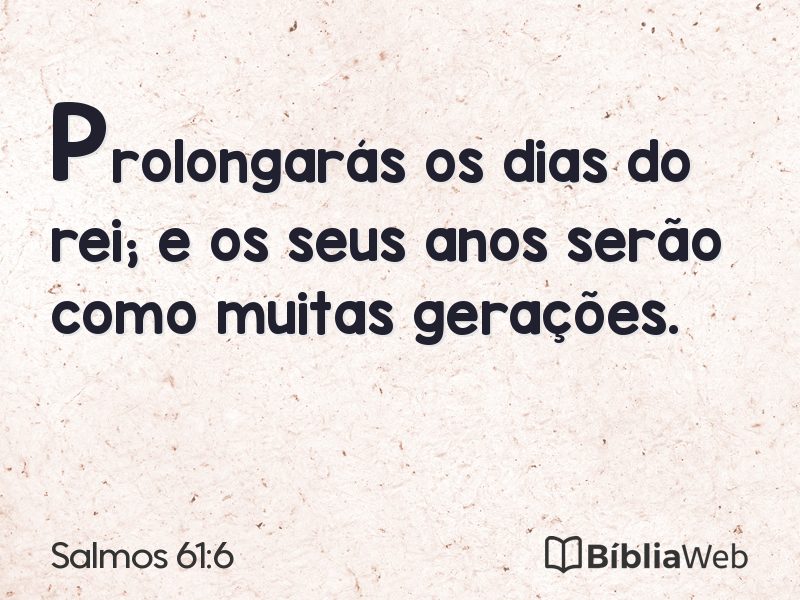 Salmos 61:6 em imagem para compartilhar