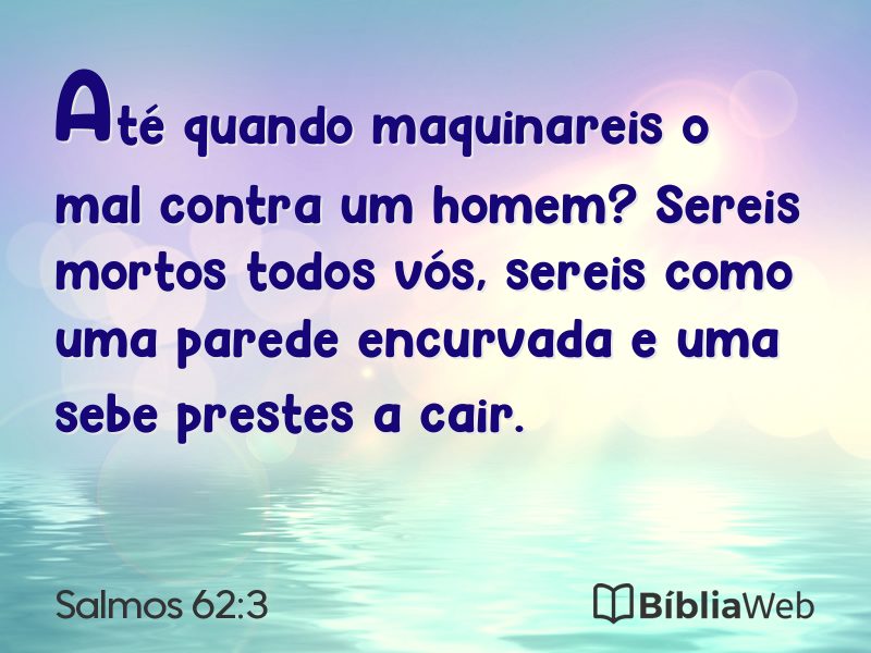 Salmos 62:3 em imagem para compartilhar