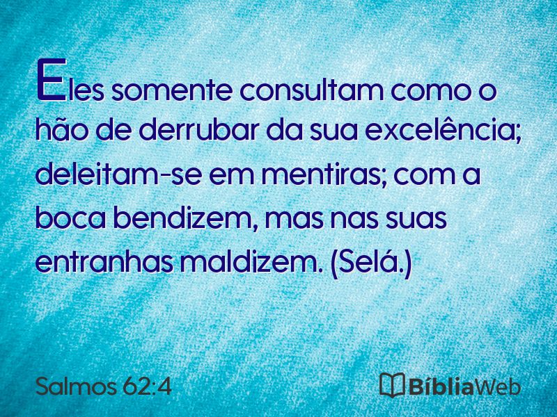 Salmos 62:4 em imagem para compartilhar